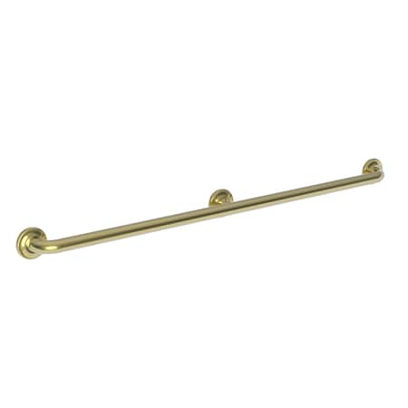 Newport Brass Two Post 42" Grab Bar in Polished Brass Uncoated (Living), 45" L, Solid Brass 2440-3942-03N